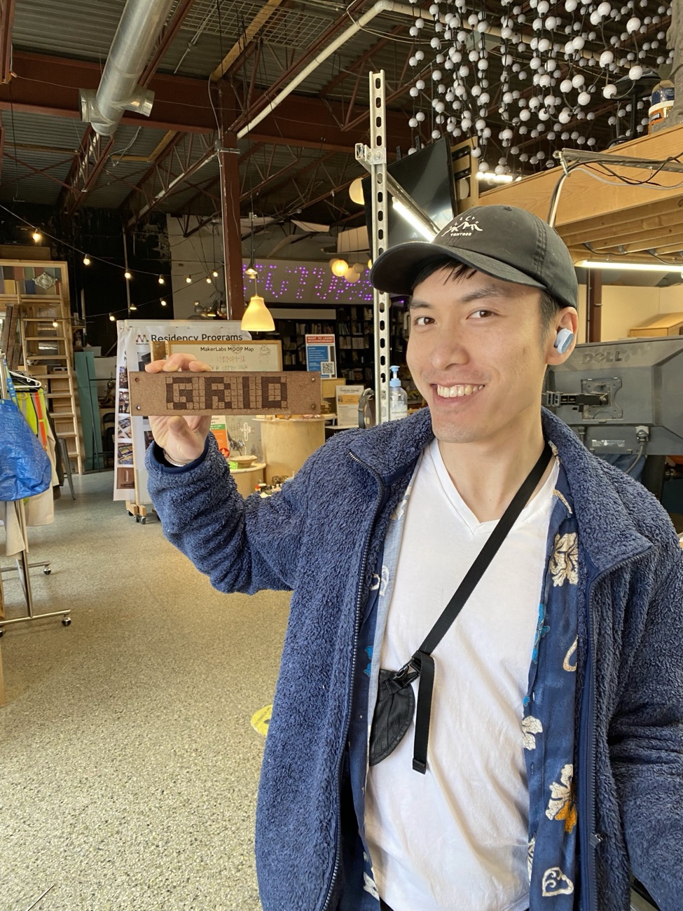 Me showcasing the new GRID logo