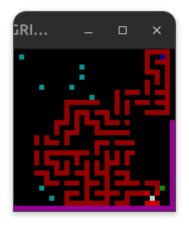Emulator running the maze scene