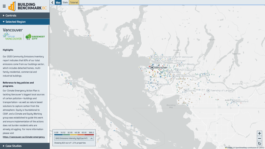 Screenshot of the CMS-powered map by OPEN Technologies.